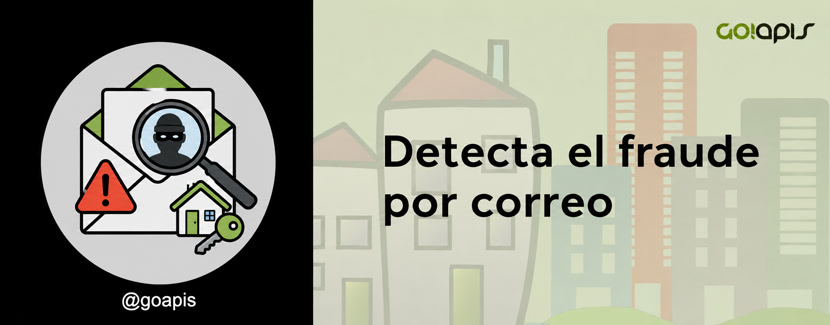 Ilustración sobre detección de fraude por correo en una inmobiliaria