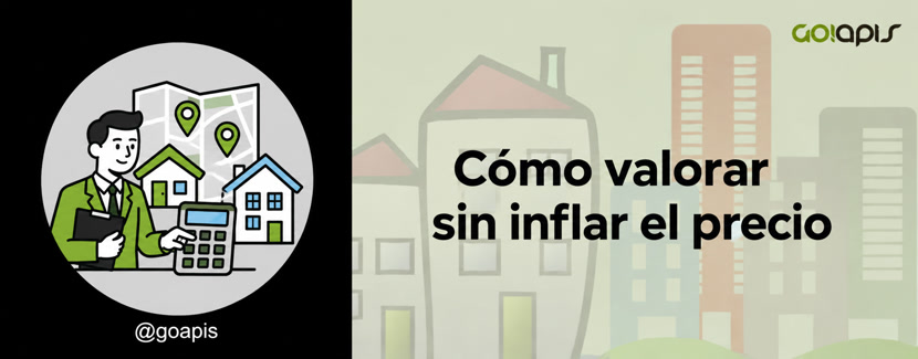 Agente inmobiliario comparando viviendas con mapa y calculadora