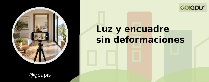 Agente ajustando luz y encuadre para fotografiar una vivienda con el móvil