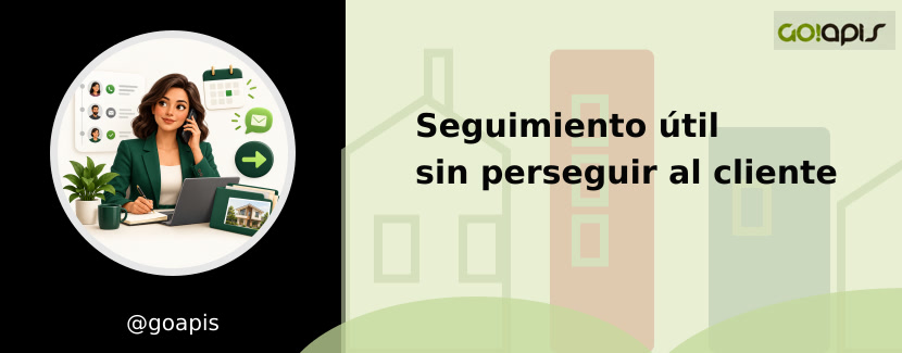 Profesional revisando tareas de seguimiento de leads inmobiliarios
