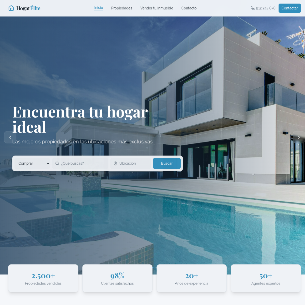 Modelo web inmobiliaria HTML Costa Azul